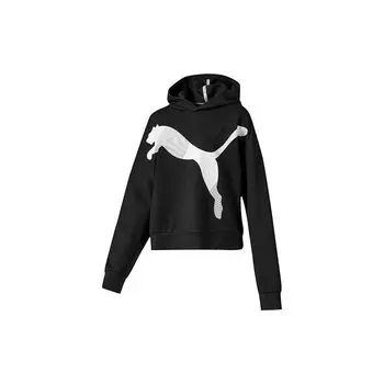 Puma Casual Sport Пуловер с капюшоном Женские топы Черный 581034-01 L