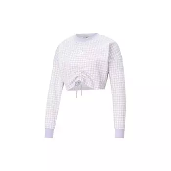 Puma Casual Sports Crew Neck Knitted Sweatshirt Women sweatshirt Light-Purple 531313-16 XS
