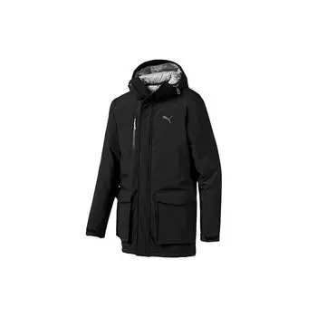 Puma Casual Теплый ветрозащитный пуховик с капюшоном Мужская верхняя одежда Черный 595285-01 L