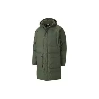 Puma Classic Теплый пуховик с капюшоном Мужская Верхняя одежда Темно-зеленый 599309-64 L