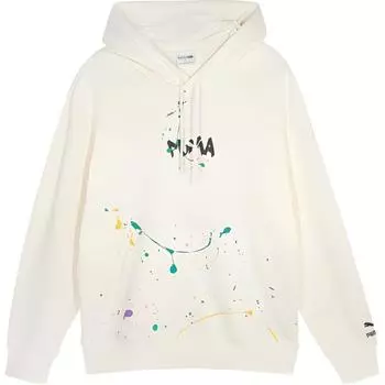 Puma Толстовка с капюшоном Classics Ftp с креативным принтом, унисекс, белая 625830-65 S