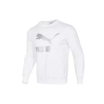 Puma Толстовка Classics Logo Crew Neck Мужские топы Белый 531367-52 XXL