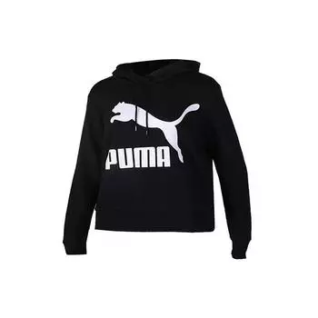 Puma Classics Logo Knit Hoodie Женские худи Черный 595915-01 S