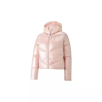 Puma Classics Shine Down Logo Hooded Down Jacket Women Outwear Pink 599144-15 S