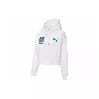 Puma Claw Pack Logo Print Casual Sports Hoodie Women hoodies White 596635-02 XL