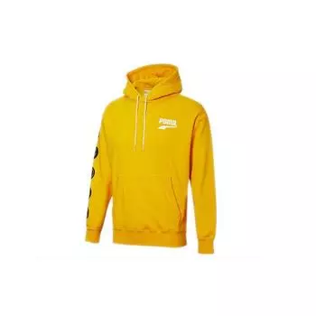 Puma Club Casual Print Hoodie Мужская Толстовка Желтый 530368-81 XS