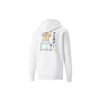 Puma Club Graphic Fz Hoodie Knit Jacket Мужская Верхняя одежда Белый 533199-02 M