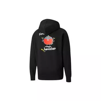 Puma Club Graphic Knit Hoodie Men Tops Черный 533198-01 M