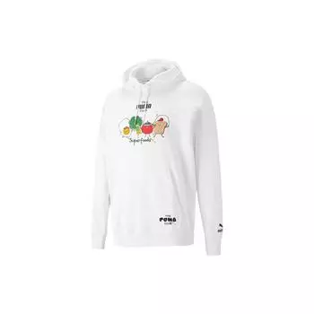 Puma Club Graphic Knit Hoodie Мужские Толстовки Белый 533198-02 M