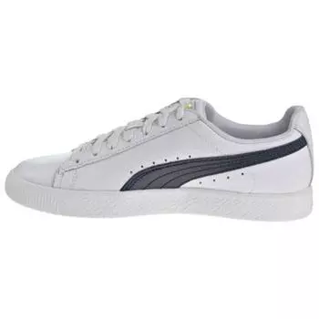 Puma Clyde Core Leather Foil White Navy Женские кроссовки Team-Gold 364670-02