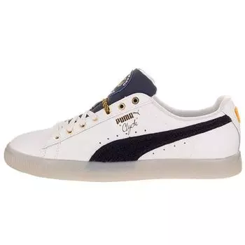 Puma Clyde Leather Black History Month Мужские кроссовки White Navy Spectra-Yellow 364438-01