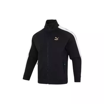Puma Cny Dragon Year Series Color Block Logo Вышитая спортивная куртка для бега и фитнеса Куртка унисекс Черная 625831-01 XS