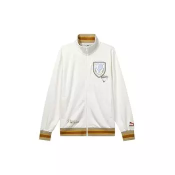 Puma Color Block Hem Design Stand Collar Long Sleeve Jacket Men Jacket White 628308-65 M