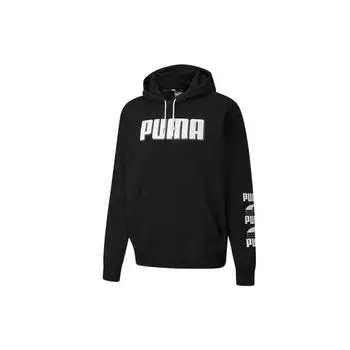 Puma Color Block Hooded Sweatshirt Мужские топы Черный 582762-01 L
