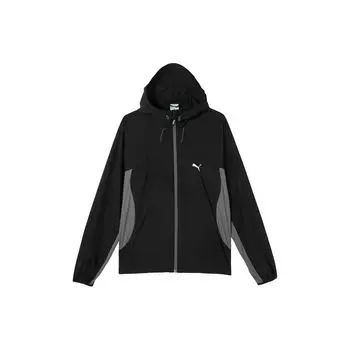 Puma Color Block Lightweight Casual Woven Hooded Long Sleeve Jacket Men Jacket Black 628370-01 S