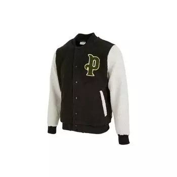 Puma Куртка с V-образным вырезом и вышитым логотипом Color-Block Мужская Верхняя одежда Черный 536182-05 L