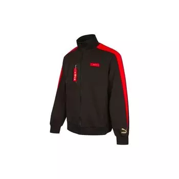 Puma Color Block Полосатая повседневная куртка Мужская куртка Черная 536579-01 M