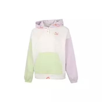 Puma Color Block Running Training Повседневная куртка с капюшоном Женские топы Белый 535180-99 XL