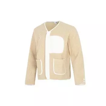 Puma Спортивная флисовая куртка с карманами Colorblock Casual Faux Shearling, мужские куртки цвета хаки 539915-12 2XL