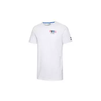 Puma Colorful Logo Спортивная повседневная футболка с коротким рукавом Мужские топы Белые 598938-02 L