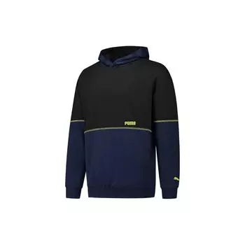 Puma Контрастная цветная толстовка с капюшоном для мужчин, черная 531309-01 XL