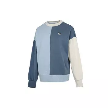 Puma Цветные блоки круглый вырез свитер свитер женский топы синий 533052-61 S