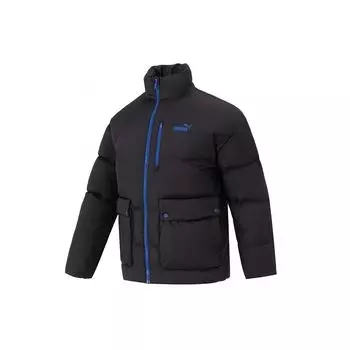 Puma Цветные блоки молния дизайн повседневная стойка воротник куртка для отдыха мужская куртка черный 625609-01 S