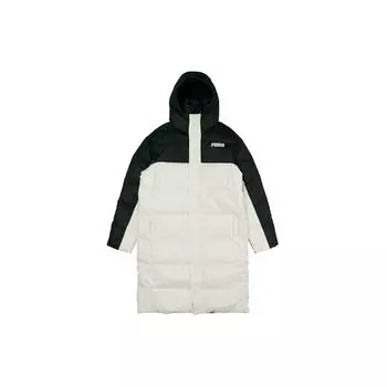 Puma Длинный пуховик с логотипом и капюшоном Мужская верхняя одежда Молочно-белый 846321-73 M