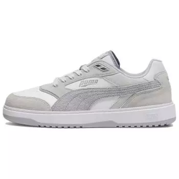 Puma Doublecourt Premium Cool Light Grey Unisex Sneakers White 393283-07