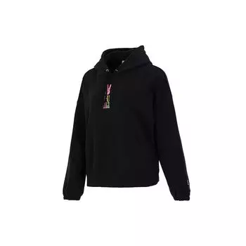 Puma Толстовка с капюшоном Downtown Graphic с дышащим принтом букв, женские топы с длинным рукавом, цвет черный 533049-01 XL
