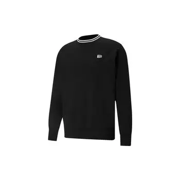 Puma Downtown Повседневный спортивный вязаный свитер с круглым вырезом и длинными рукавами, мужской свитер, черный 531426-01
