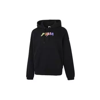Puma Downtown Printed Logo Hoodie Женская толстовка с капюшоном Черный 533049-51 M