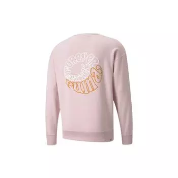 Puma Downtown Rotating Logo Print Спортивная толстовка Мужские топы Розовый 533037-36 XL