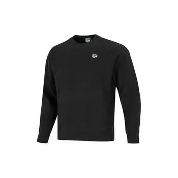 PUMA Downtown Series Pocket Solid Color Sport Casual Pullover Hoodie Men Tops Black 537730-01 L