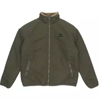 Puma Двусторонняя куртка из шерпы, мужская куртка, военный зеленый 846428-44 L