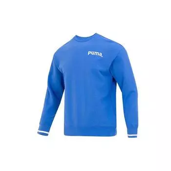 Puma Вышитый логотип с круглым вырезом толстовка мужская топы синяя 620614-92 XL