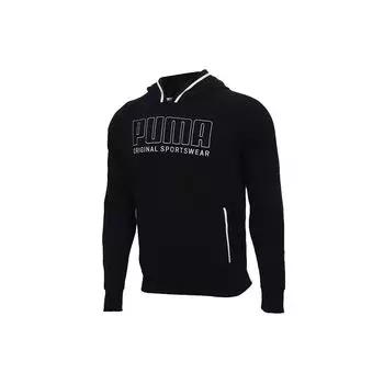 Puma Embroidered Logo Knit Hoodie Men Tops Черный 844128-01 M