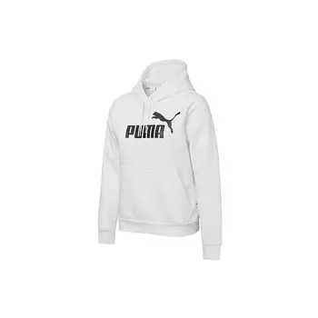 Puma Ess Hoody FL с флисовой подкладкой, теплая трикотажная толстовка с капюшоном, женская, белая 586938-02 M