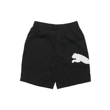 Puma Ess Logo Print Running Классические свободные повседневные шорты Мужские плавки Черные 846007-01 S