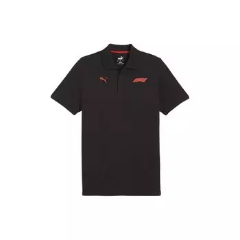 Puma Ess Logo Удобная рубашка поло с коротким рукавом для мужчин, черная 625852-01 M