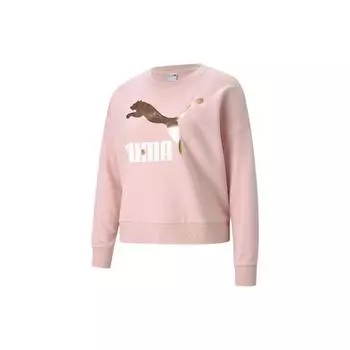 Puma Ess Sports Casual Color Block Logo Round Neck Pullover Hoody Womens sweatshirt Pink 531382-15 XL