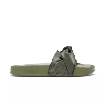 Puma Fenty x Bow Slide Olive Женские сандалии Green Olive-Branch Puma-Silver 365774-01