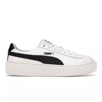 Puma Fenty x Creeper Белые кожаные женские кроссовки Puma-White-Puma-Black-Puma-White 364462-01