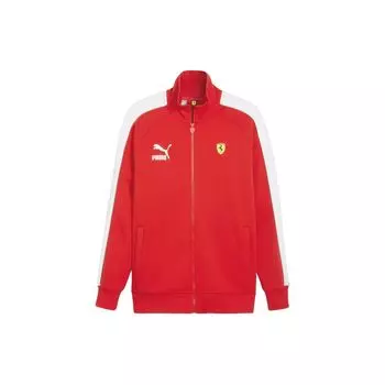Puma Спортивная куртка Ferrari Race Iconic T7 с цветными блоками и воротником-стойкой Мужские куртки красные 625198-02 L
