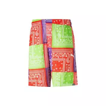 Puma Fit Cashew Flower Logo Print Basketball Sports Casual Shorts Unisex Shorts Red Green 537101-01 S