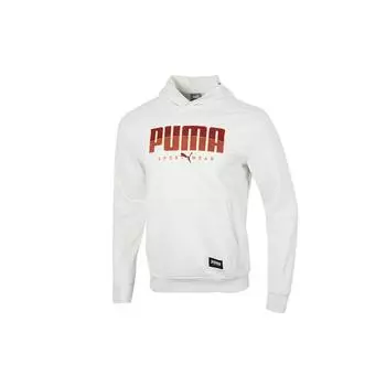 Puma Флисовая повседневная толстовка с капюшоном для мужчин, белая 586543-05 M