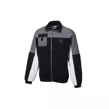 Puma Куртка-поло флисовая мужская Верхняя одежда Черная 596731-01 XS