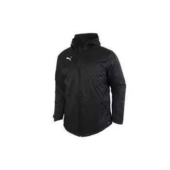 Puma флисовая подкладка логотип ветрозащитная повседневная спортивная куртка с капюшоном хлопковая мужская куртка черная 657747-03 XS