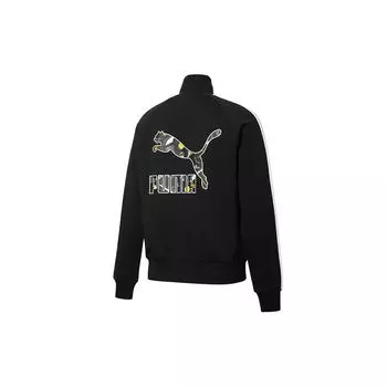 Puma Formstripe Повседневная спортивная куртка с вязаным воротником Женская куртка черная 534421-01 M