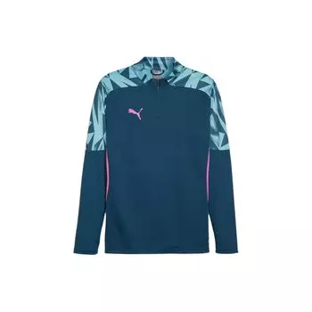 Puma Футболка мужская спортивная с длинным рукавом Individual Final Printed Casual, синяя 658982-56 XL